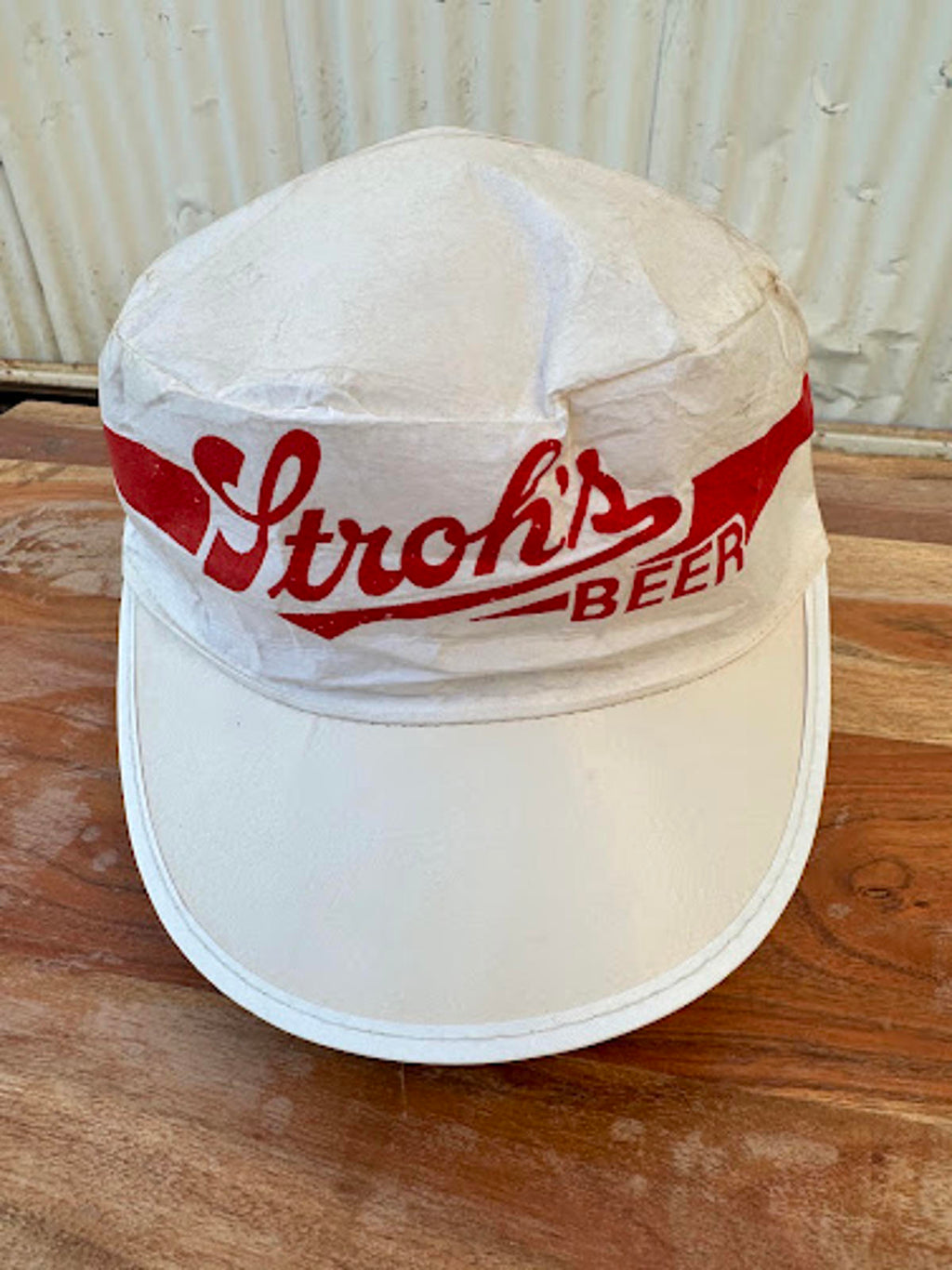 Vintage Stroh’s Beer Paper Promo Hat Advertising