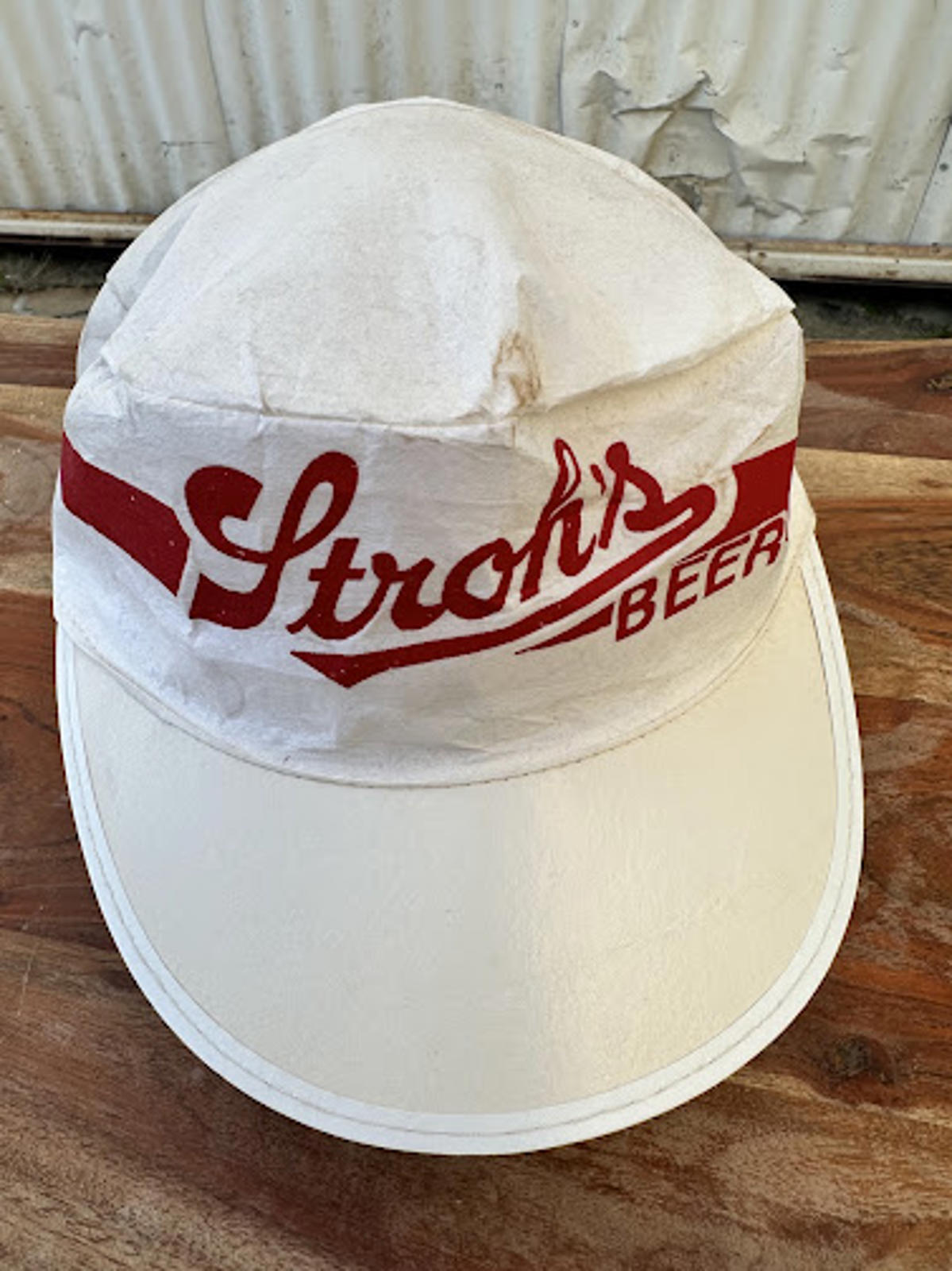 Vintage Stroh’s Beer Paper Promo Hat Advertising