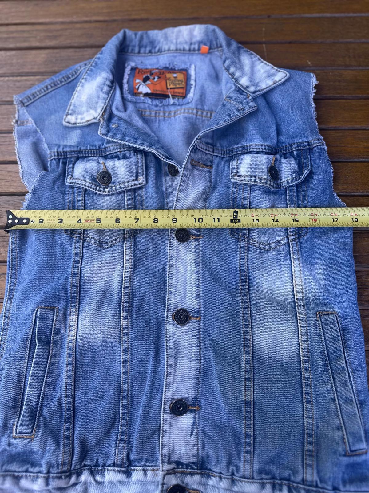 Rolling Papers Denim Vest Sleeveless Jean Jacket