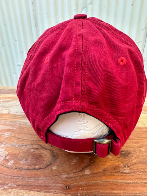 American Giant Made in USA Red Strapback Hat