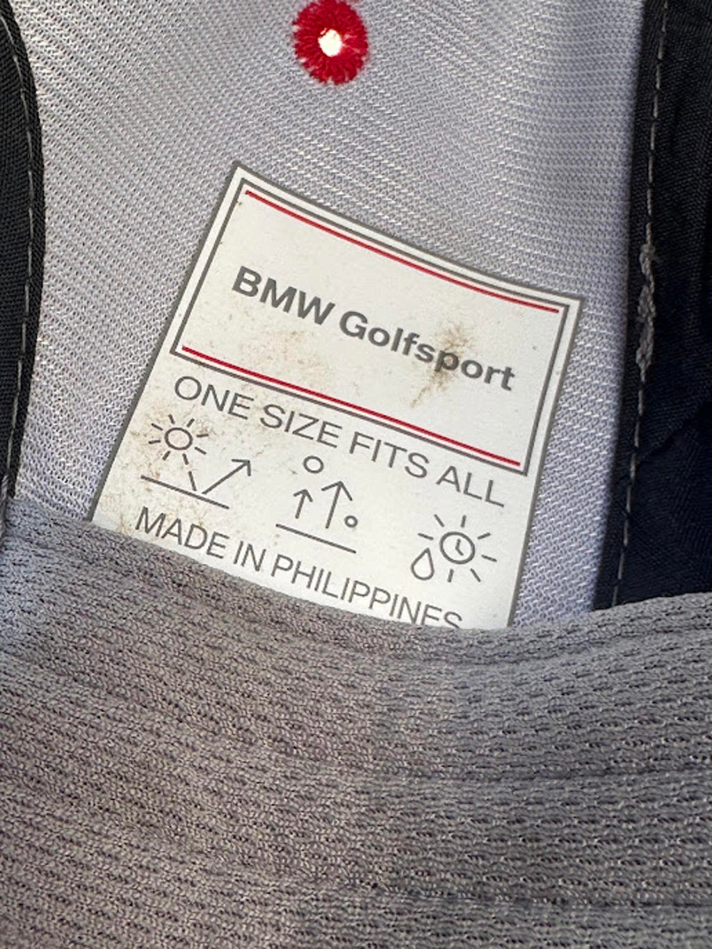 BMW Golfsport White Gray Adjustable Strap Hat