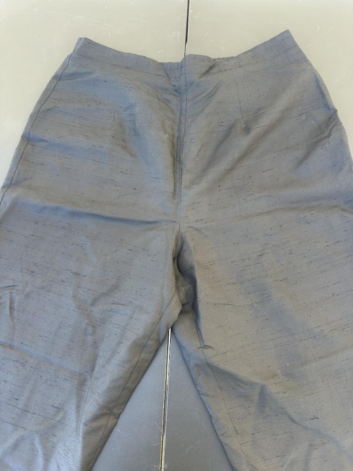 Vintage Black Silk Dress Pants Medium
