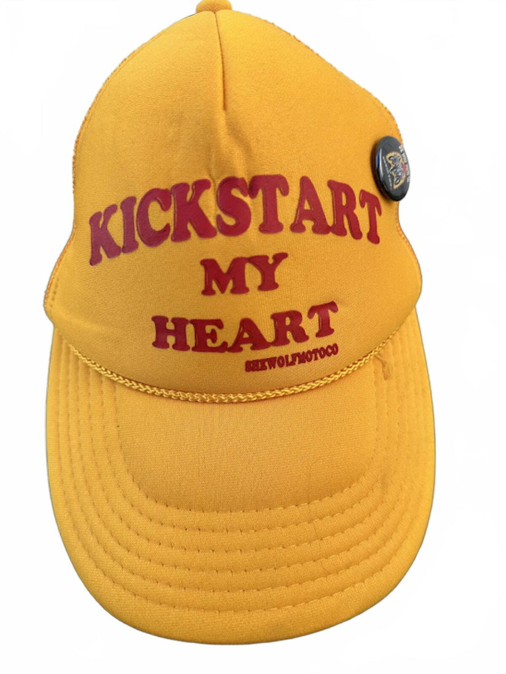 Kickstart My Heart Mesh Trucker Hat Neon
