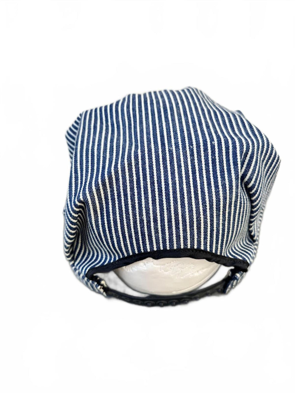 Vintage Hickory Stripe Rail Cap Made USA