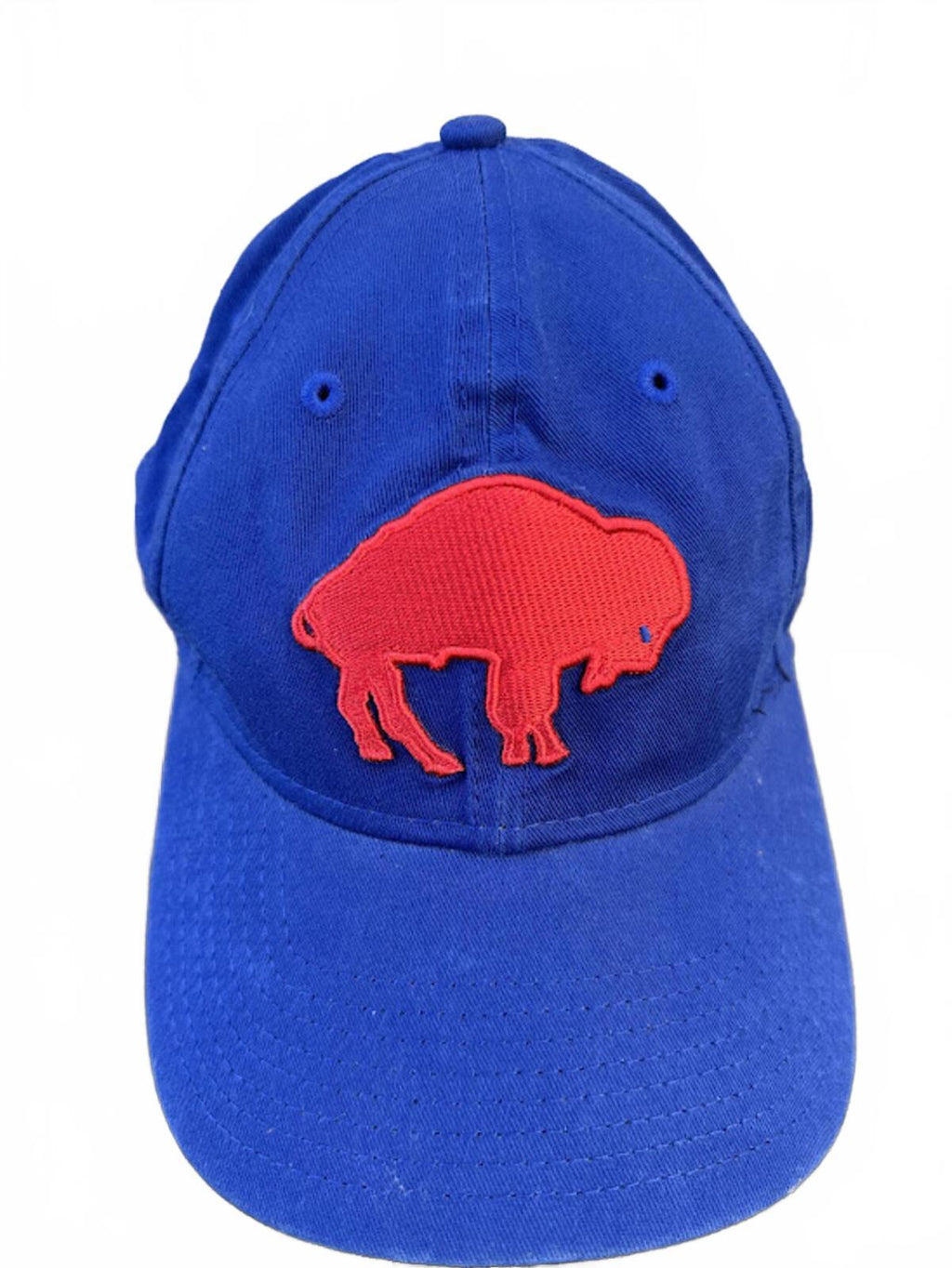 New Era Red Buffalo Logo Strapback Hat Blue