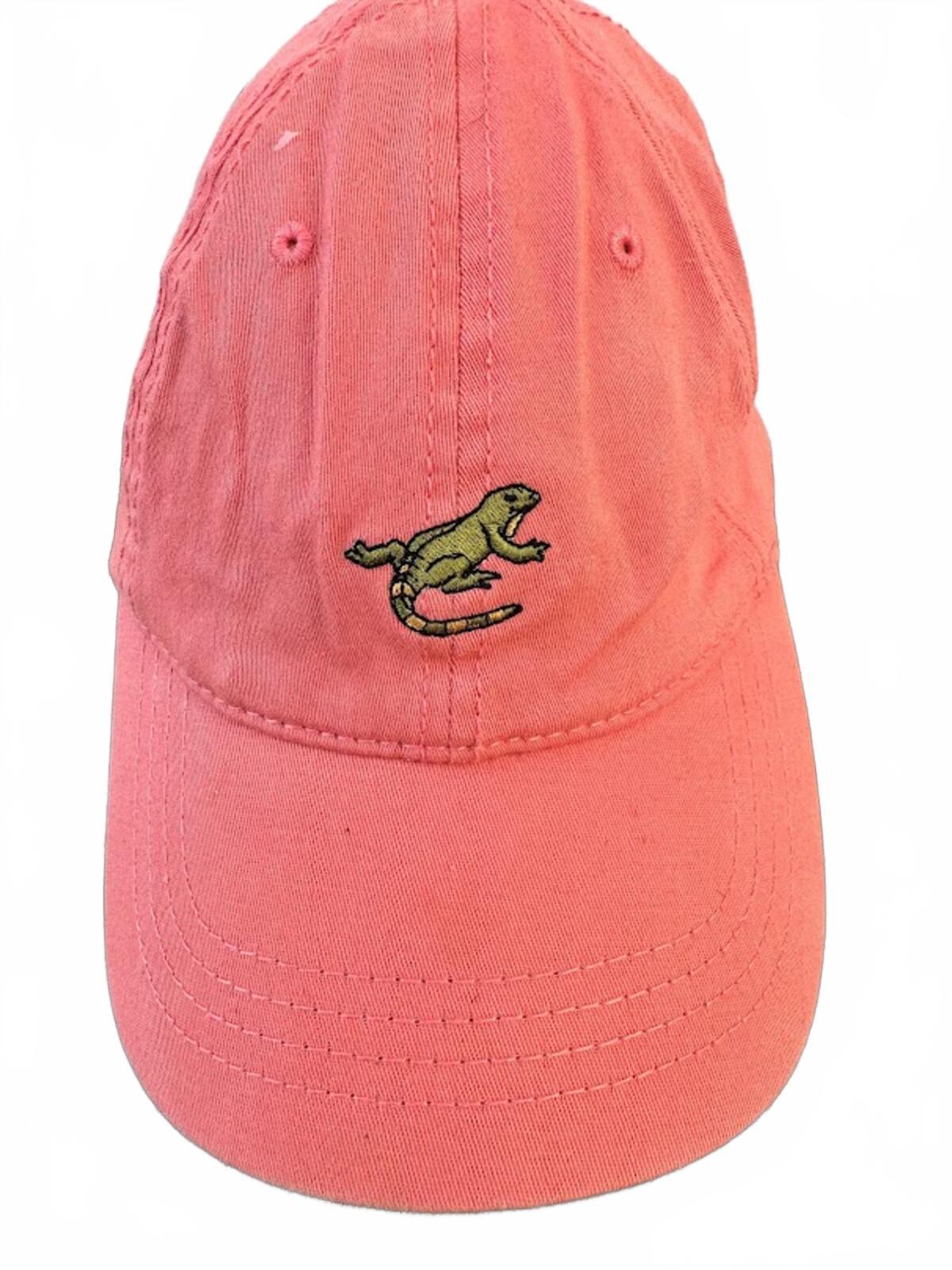 Coral Lizard Embroidered Dad Hat Strapback