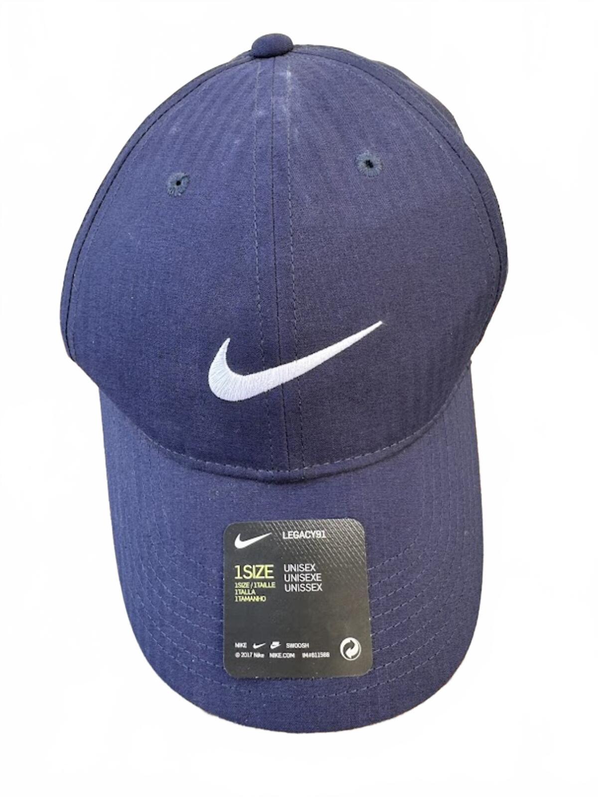 Nike Legacy91 Navy Swoosh Strapback Hat NWT