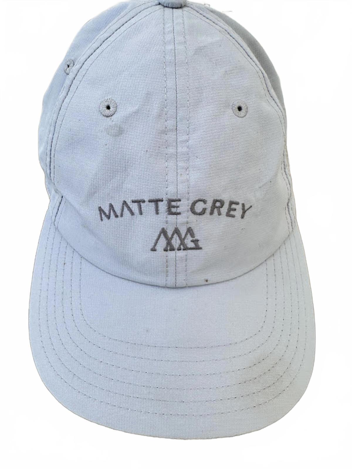 Matte Grey Strapback Dad Hat