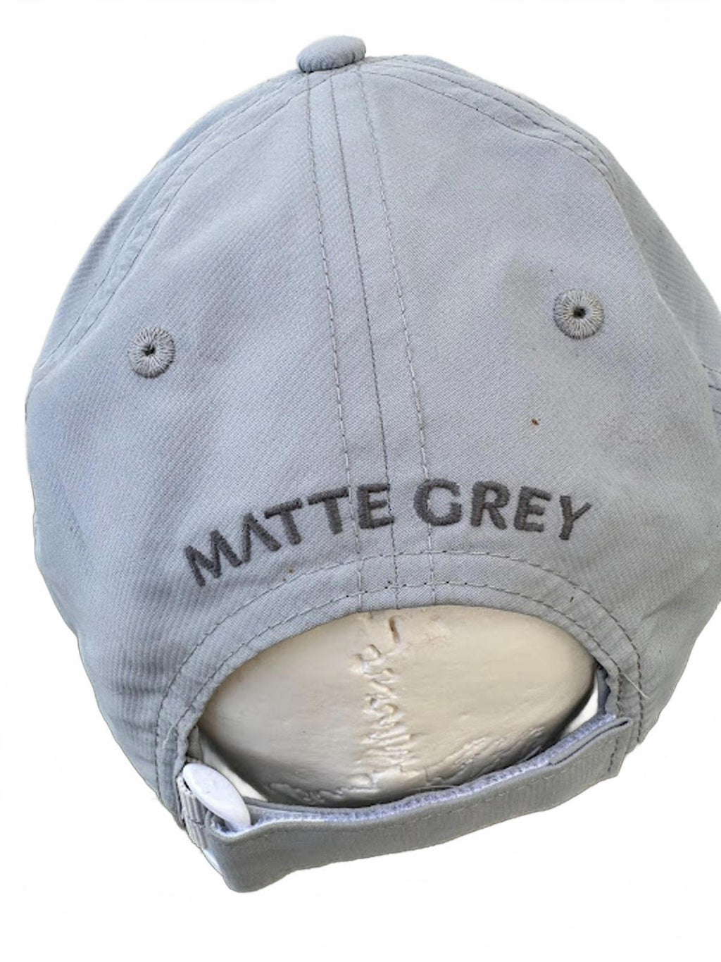 Matte Grey Strapback Dad Hat