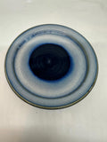 Vintage Blue Stoneware Salad Plate – 5" Mid-Century Modern Pottery