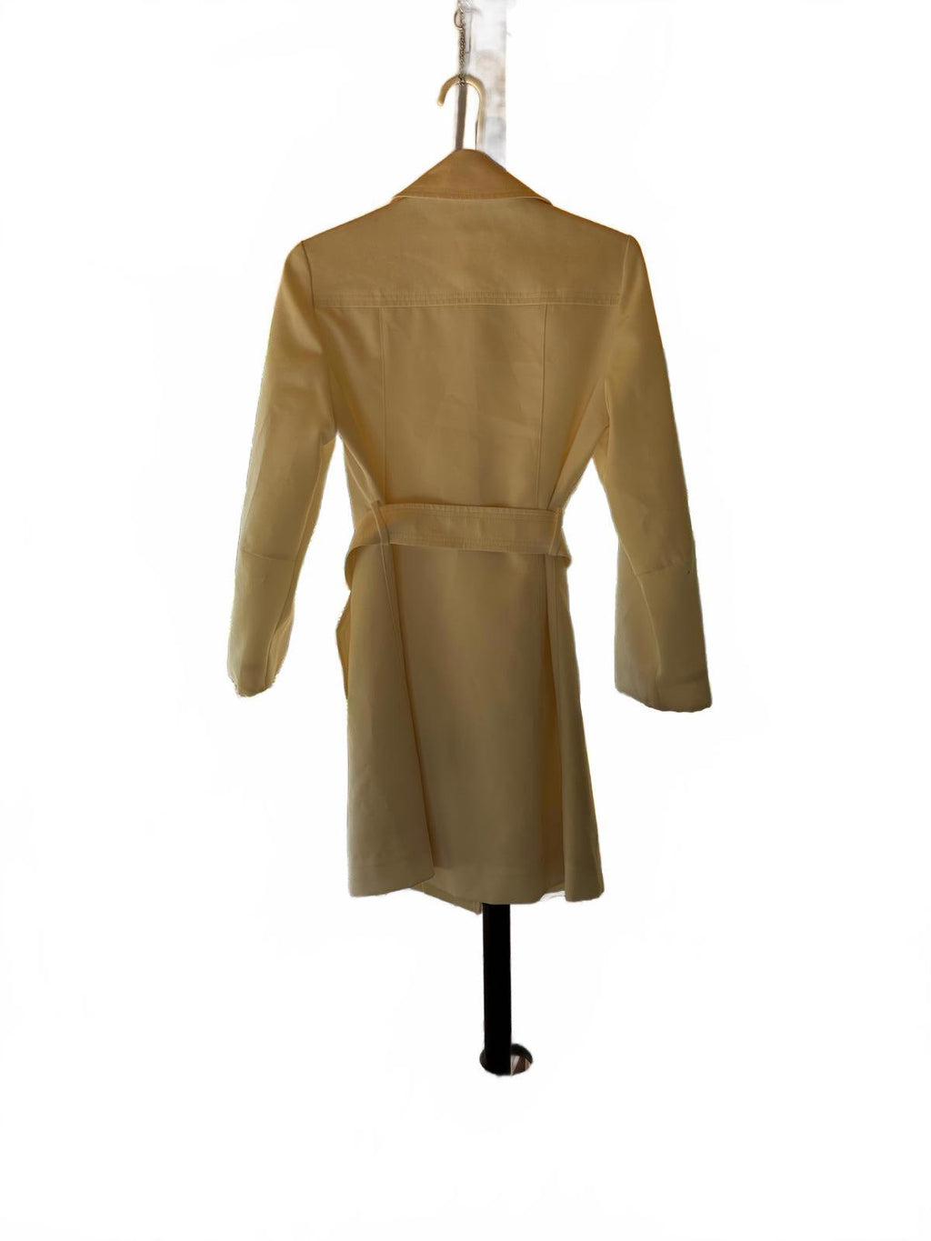 Women's Cream Double Breasted Belted Trench Coat XS or S