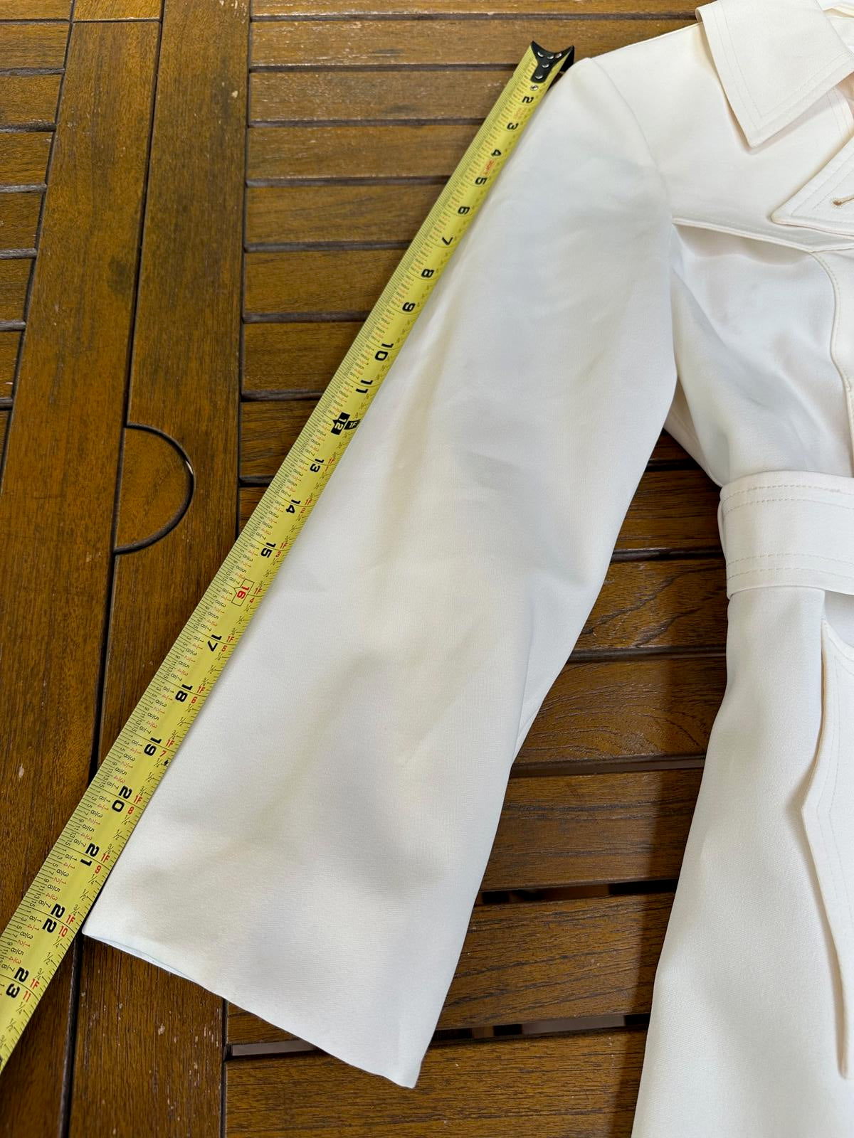 Women's Cream Double Breasted Belted Trench Coat XS or S