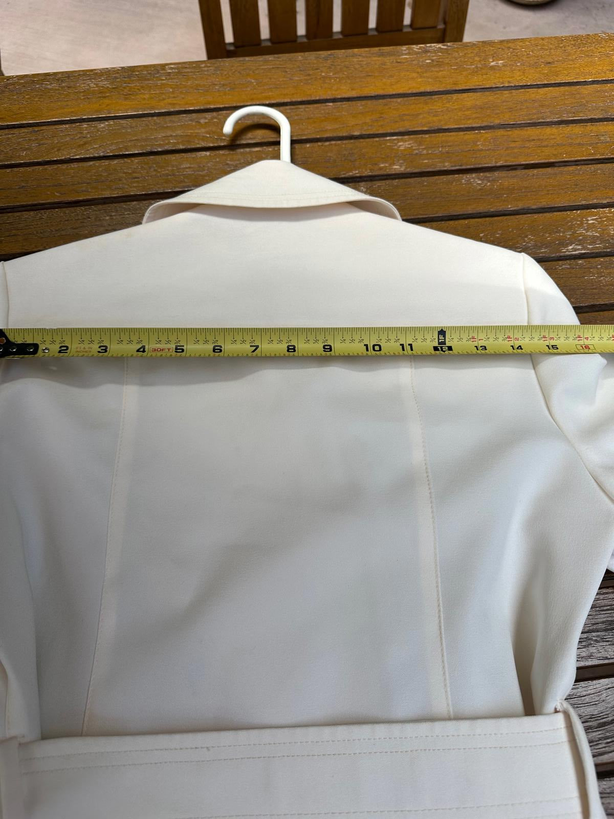 Women's Cream Double Breasted Belted Trench Coat XS or S