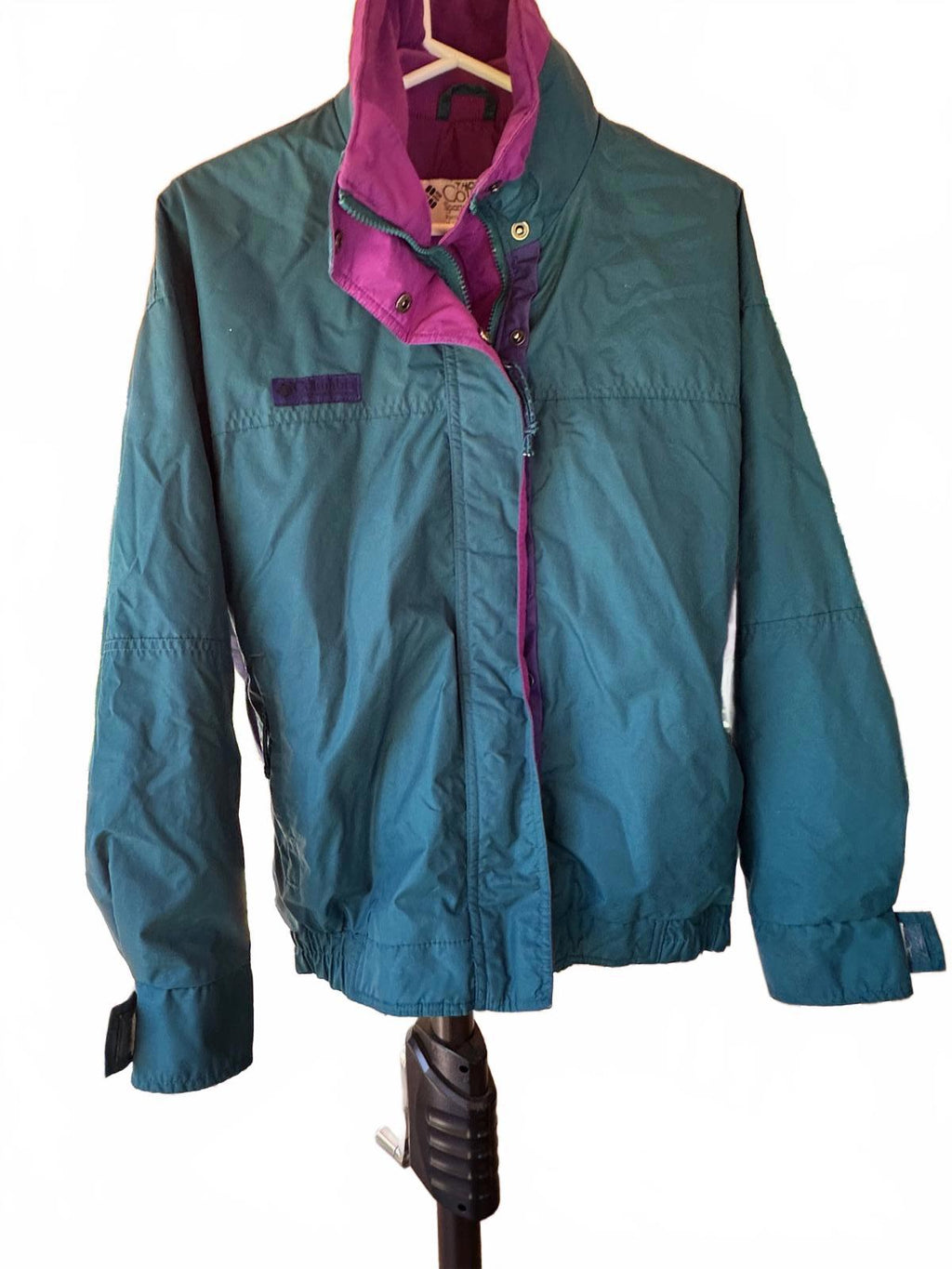 Vintage Columbia Teal Purple Windbreaker Medium