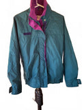 Vintage Columbia Teal Purple Windbreaker Medium