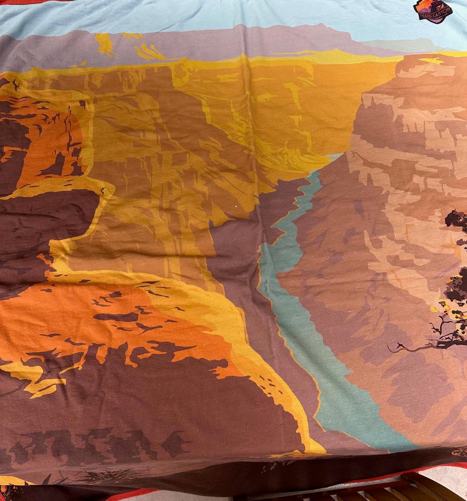 Rumpl Grand Canyon National Park Blanket Throw 50x70 Organic Cotton Hemp Blend