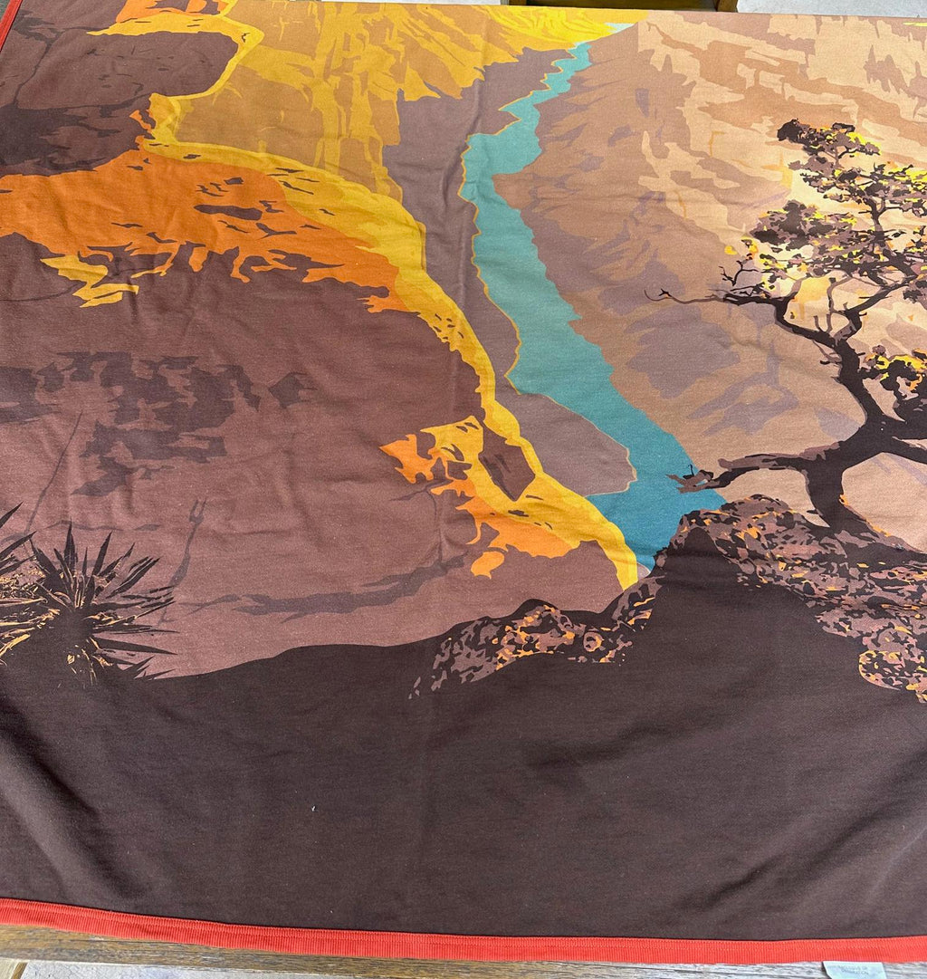 Rumpl Grand Canyon National Park Blanket Throw 50x70 Organic Cotton Hemp Blend