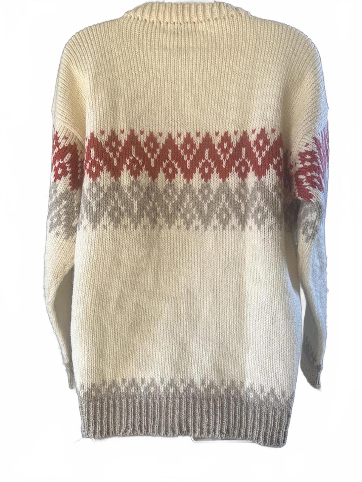 Vintage Kauri Kraft NZ Hand Knit Wool Sweater