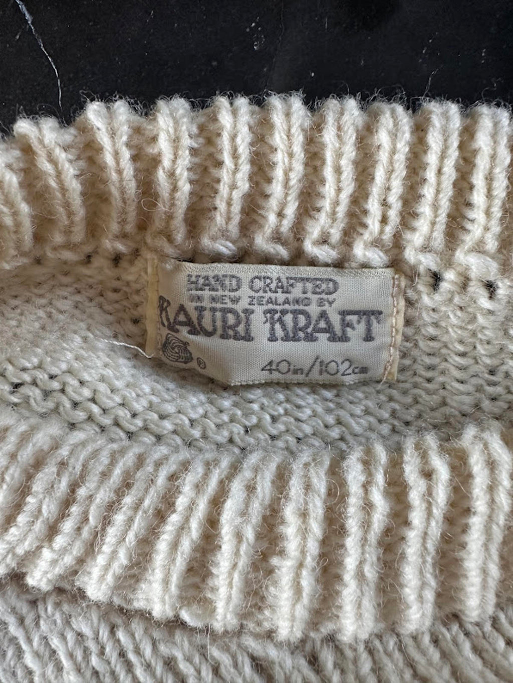 Vintage Kauri Kraft NZ Hand Knit Wool Sweater
