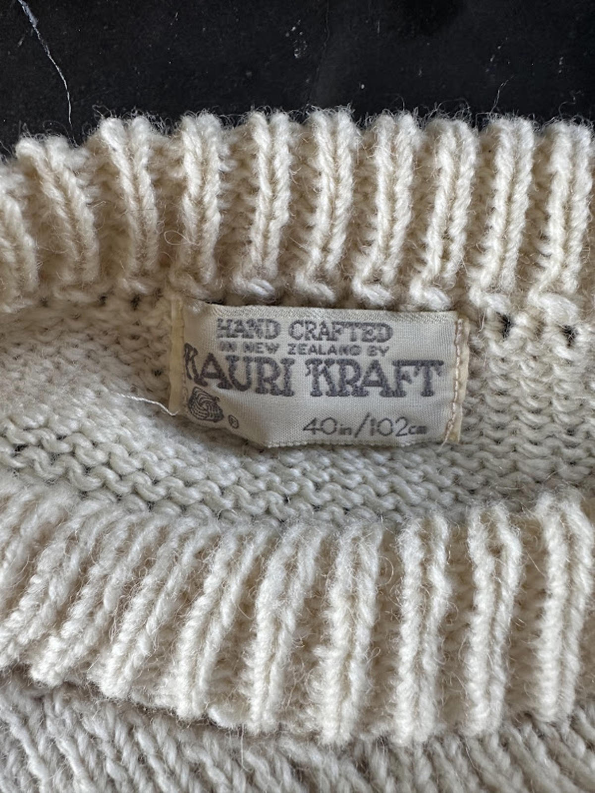 Vintage Kauri Kraft NZ Hand Knit Wool Sweater