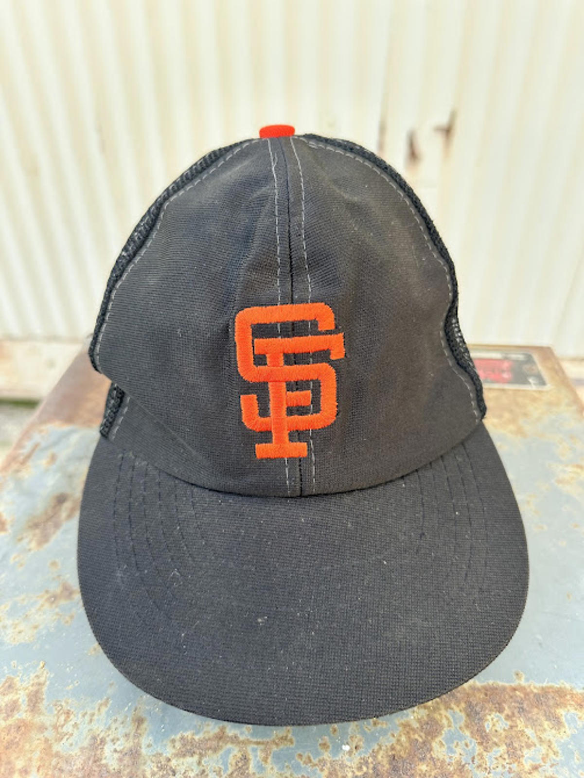 Vintage SF Giants MLB Mesh Trucker Cap  youth size