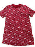 Adidas Originals Trefoil All-Over Logo Tee — Red/White  Fits Men’s S (Women’s M)