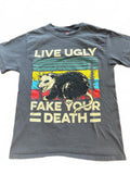 Live Ugly Fake Your Death Opossum Graphic Tee M