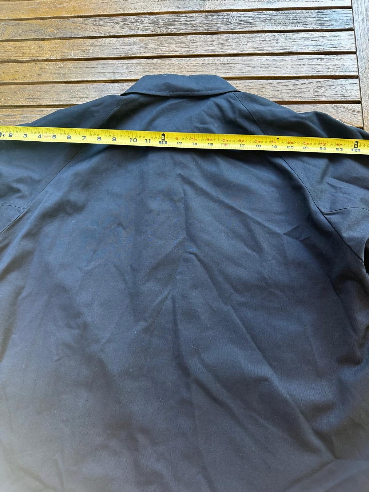 Vintage Burberrys Made in England Navy Car Coat Plaid Lining