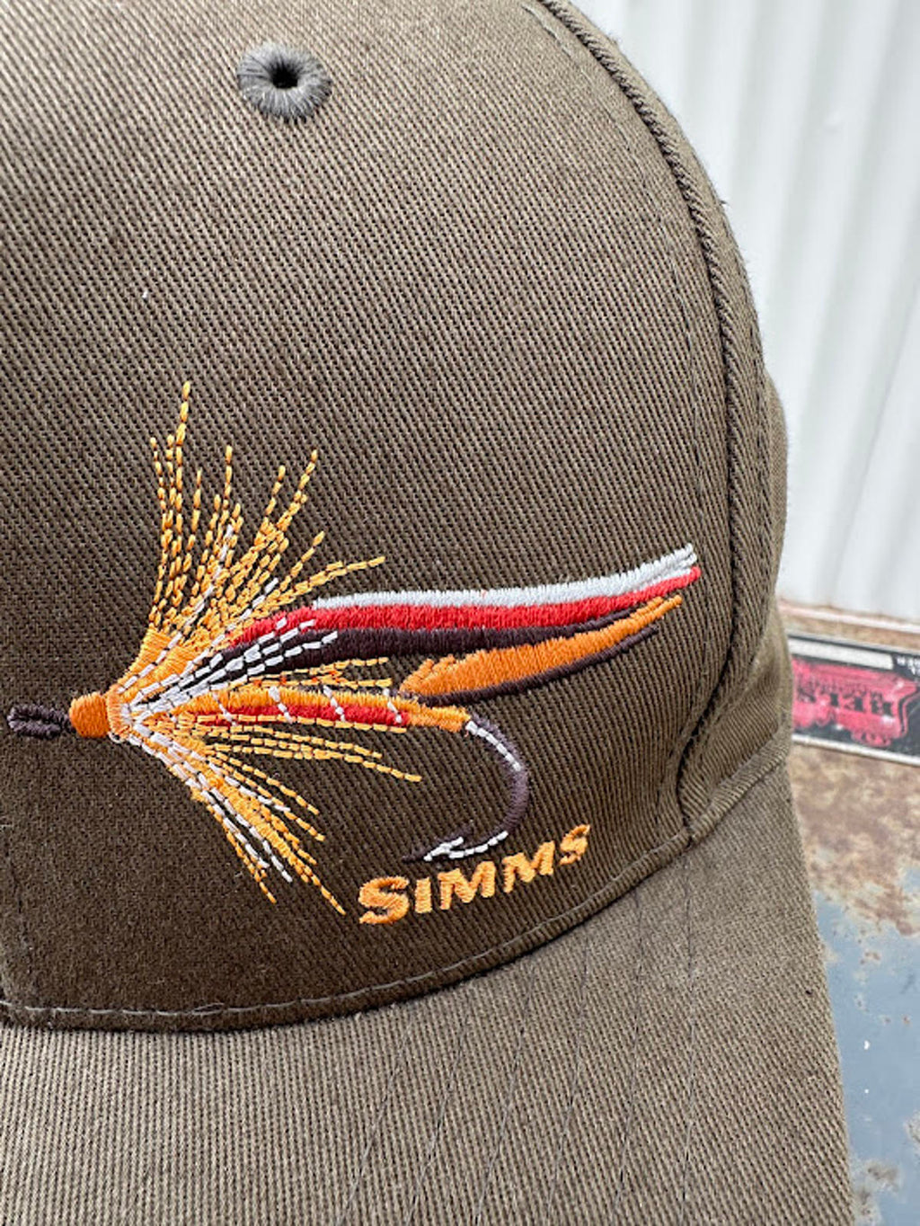 Simms Fly Fishing Trucker Hat Olive Snapback