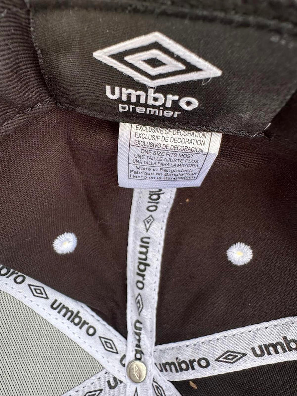 Umbro Premier Logo Snapback Hat Black