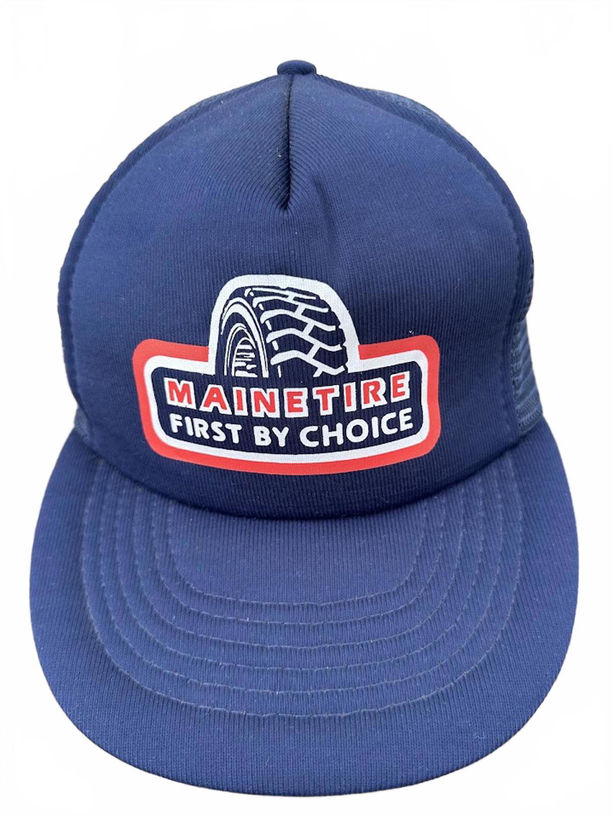 Vintage Maine Tire Trucker Hat Blue