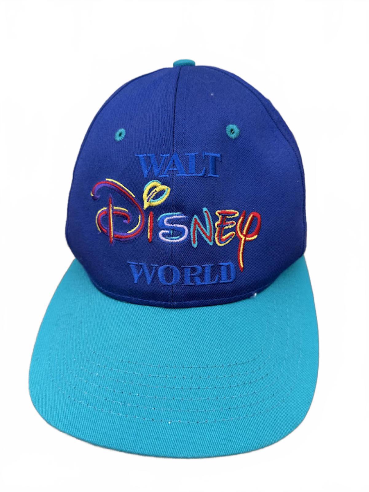 Vintage Walt Disney World Snapback Hat Blue Teal