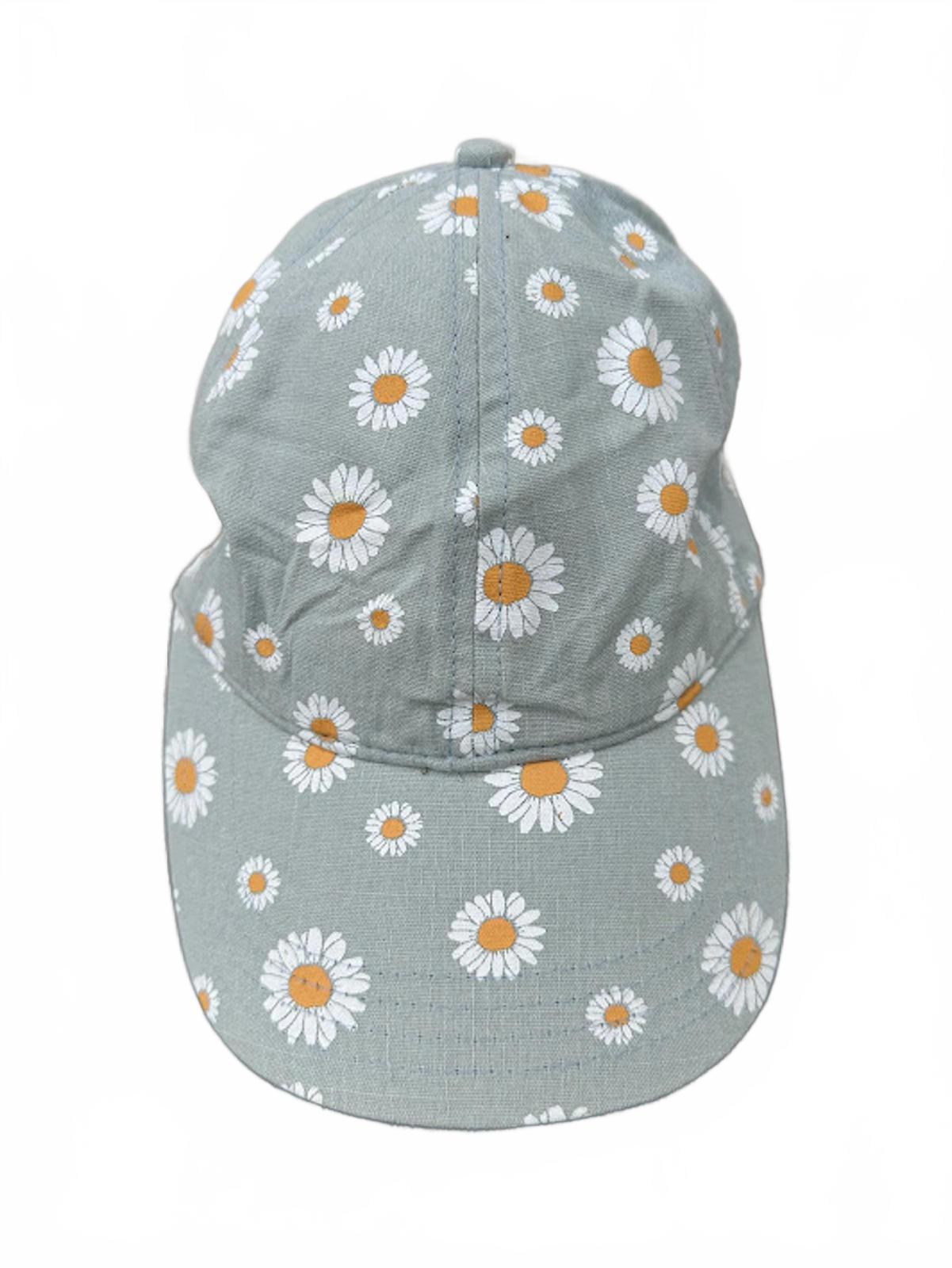 Daisy Floral Strapback Hat OSFM Green
