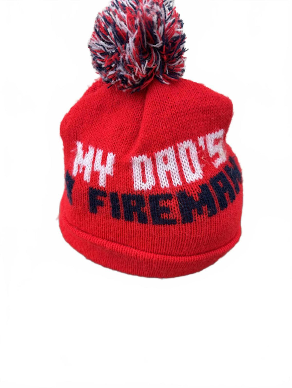 My Dad’s a Fireman Pom Beanie Hat
