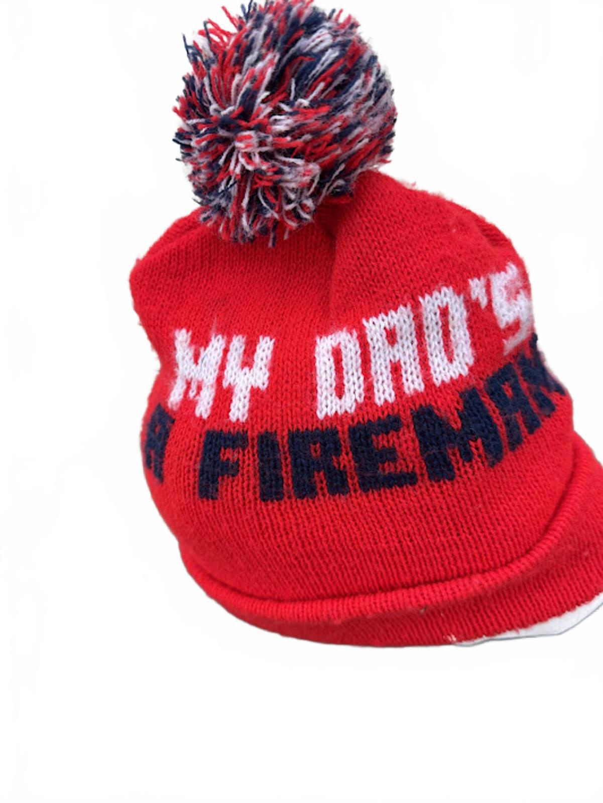 My Dad’s a Fireman Pom Beanie Hat