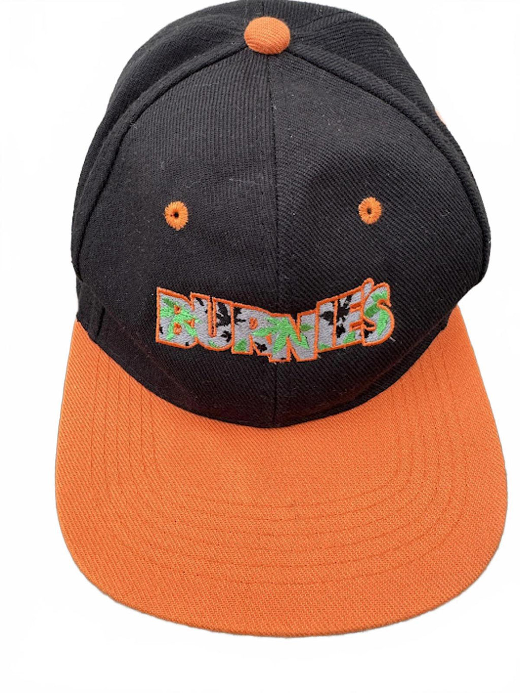 Burnies Snapback Hat Black Orange