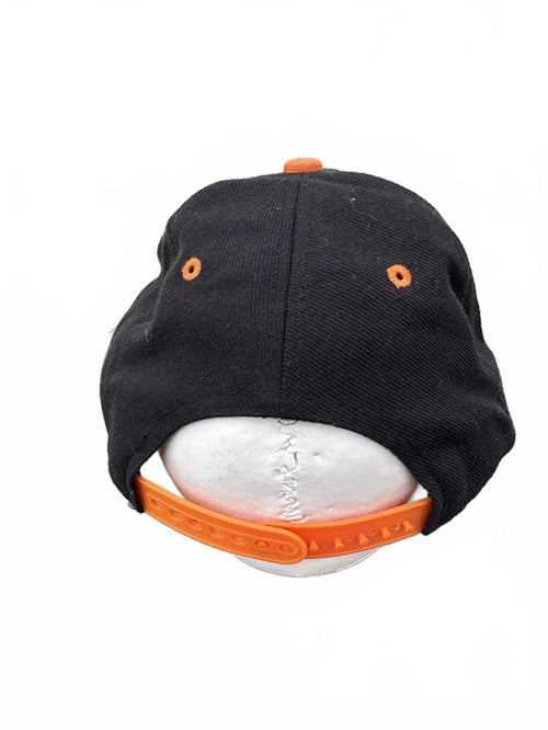 Burnies Snapback Hat Black Orange