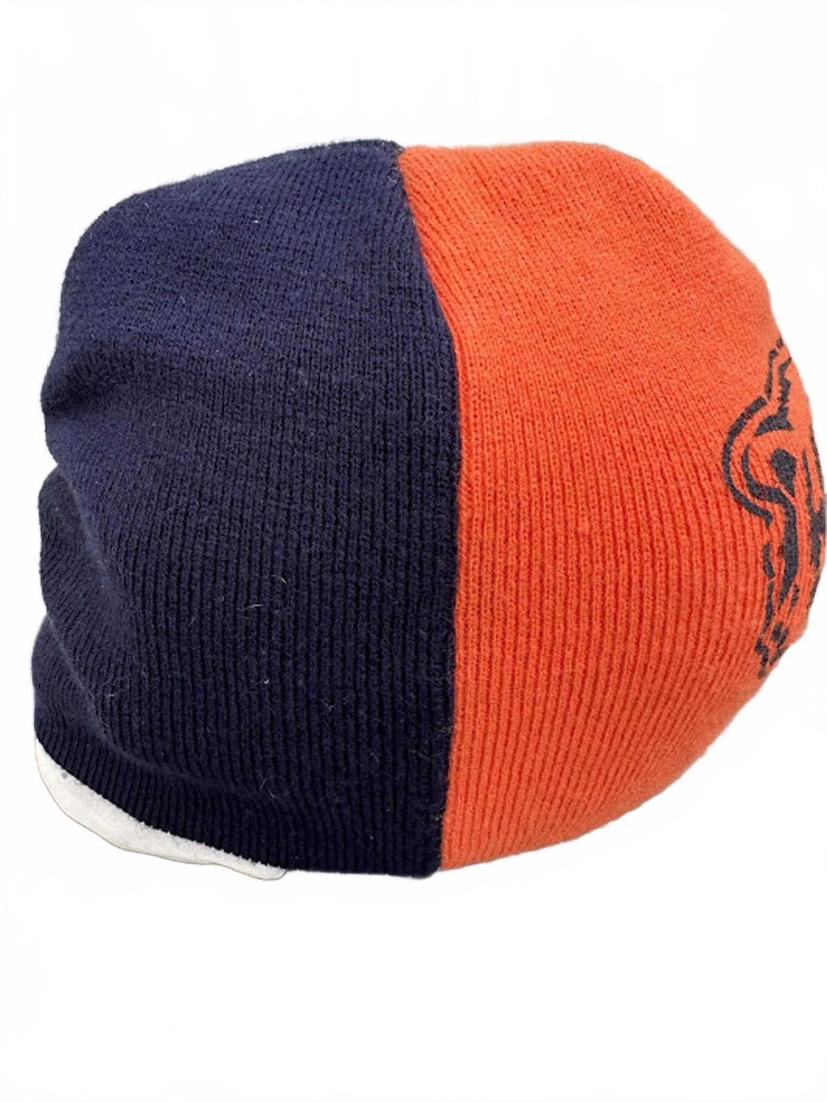 Chicago Bears Split Knit Beanie NFL Orange Navy