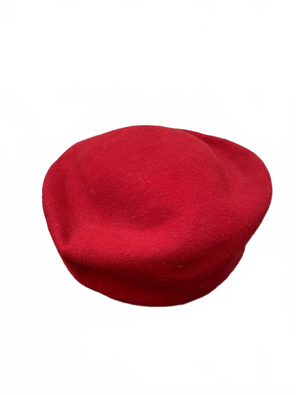 Vintage Red Wool Beret 100% Wool Hat