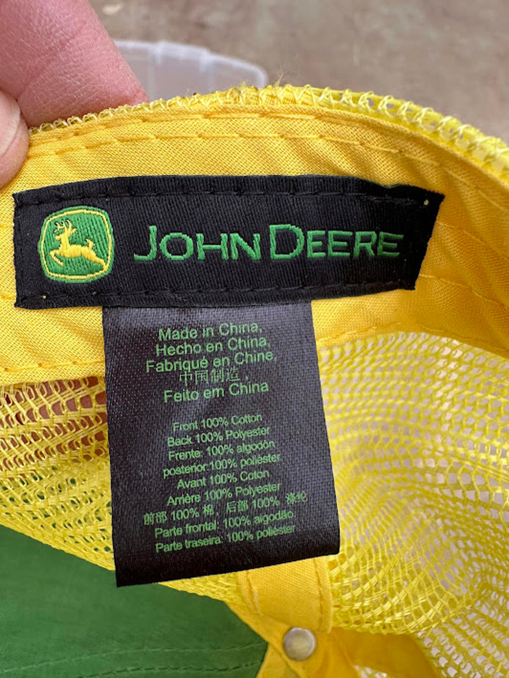 John Deere Green Yellow Trucker Snapback Hat