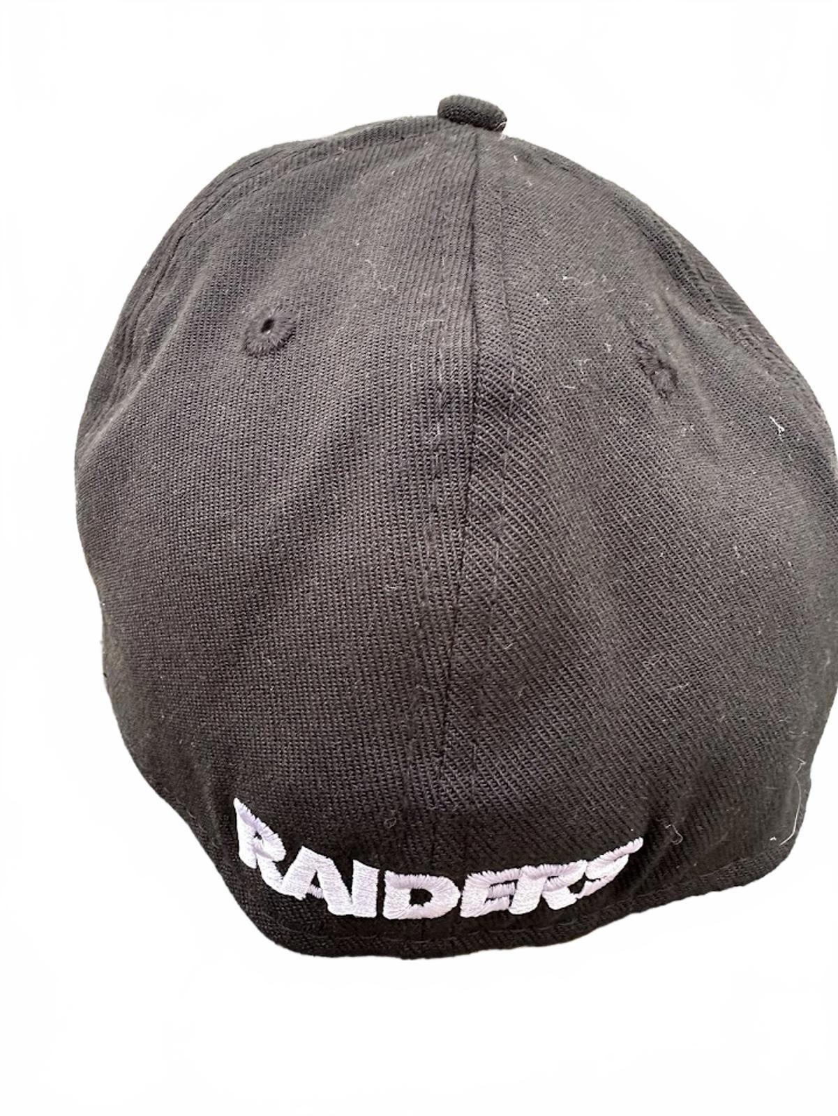 Raiders New Era 39THIRTY Flex Hat L/XL Black
