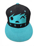 Neff Teal Black Snapback Flat Bill Hat