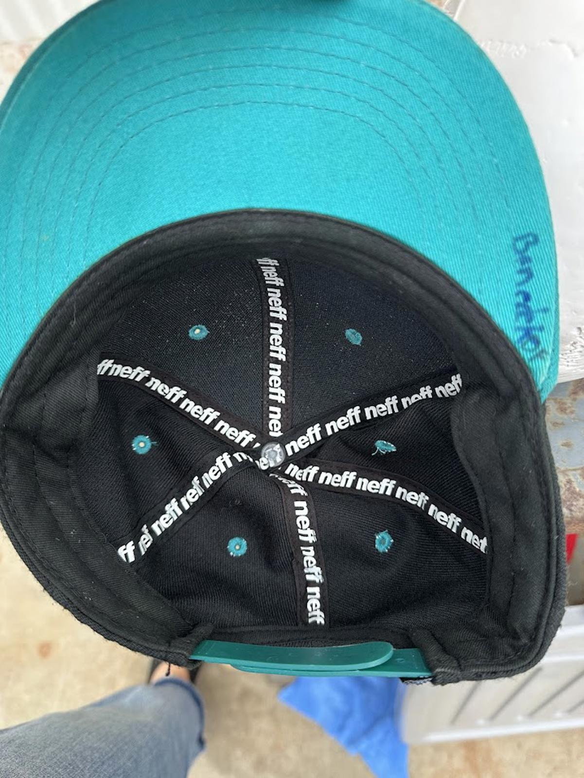 Neff Teal Black Snapback Flat Bill Hat
