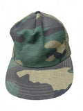 2 Vintage Camo Trucker Hats USA Mesh Snapback Lot