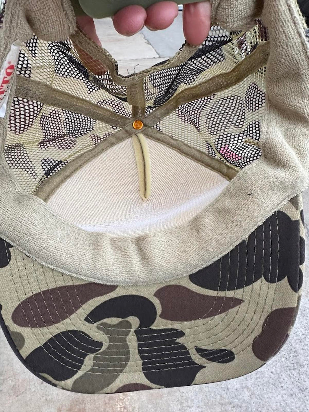 2 Vintage Camo Trucker Hats USA Mesh Snapback Lot