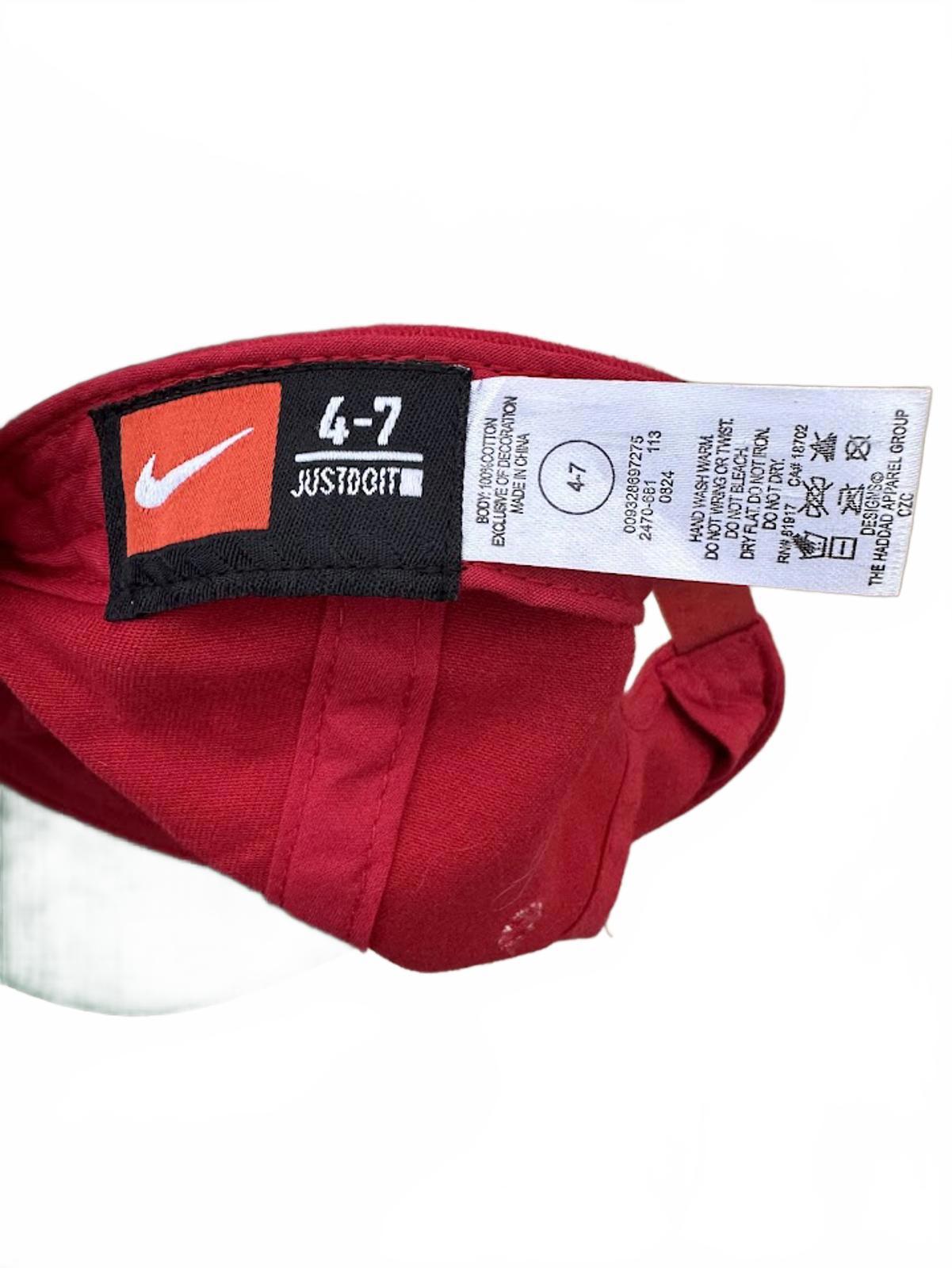 Nike Youth Snapback Hat Red Black Logo 4-7