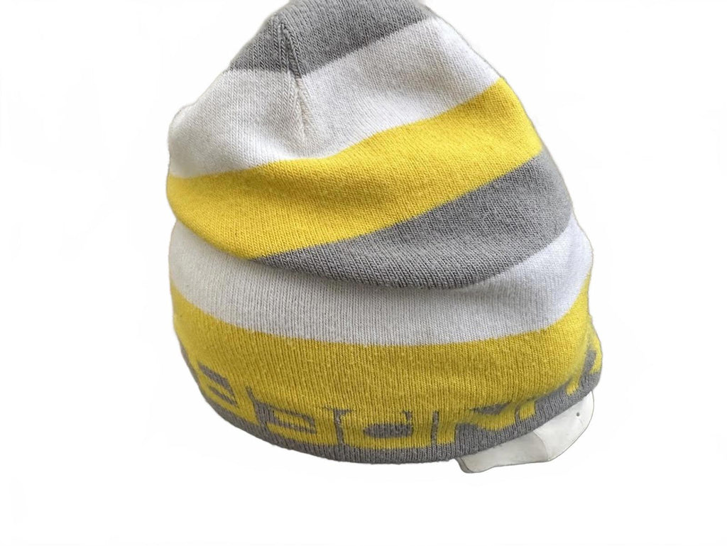 Under Armour Beanie Gray Yellow Stripe Knit Hat