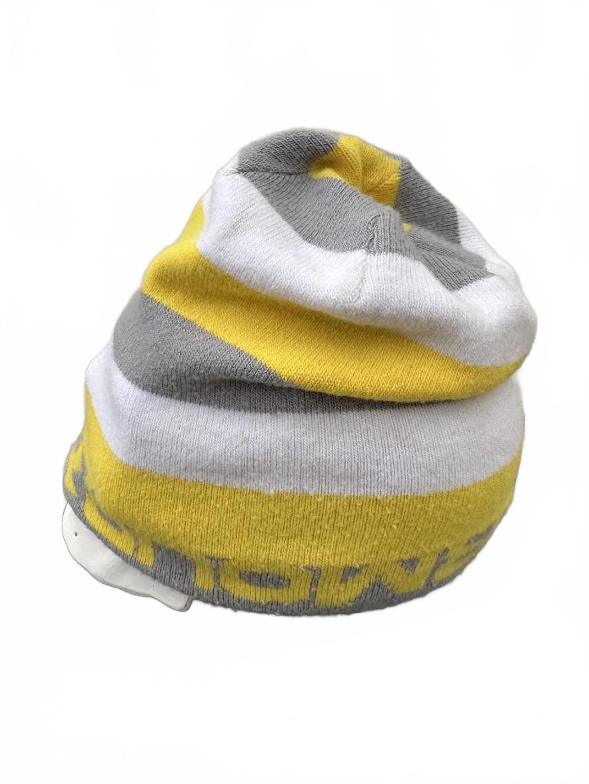 Under Armour Beanie Gray Yellow Stripe Knit Hat
