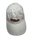 Wilson White Cotton Strapback Tennis Hat