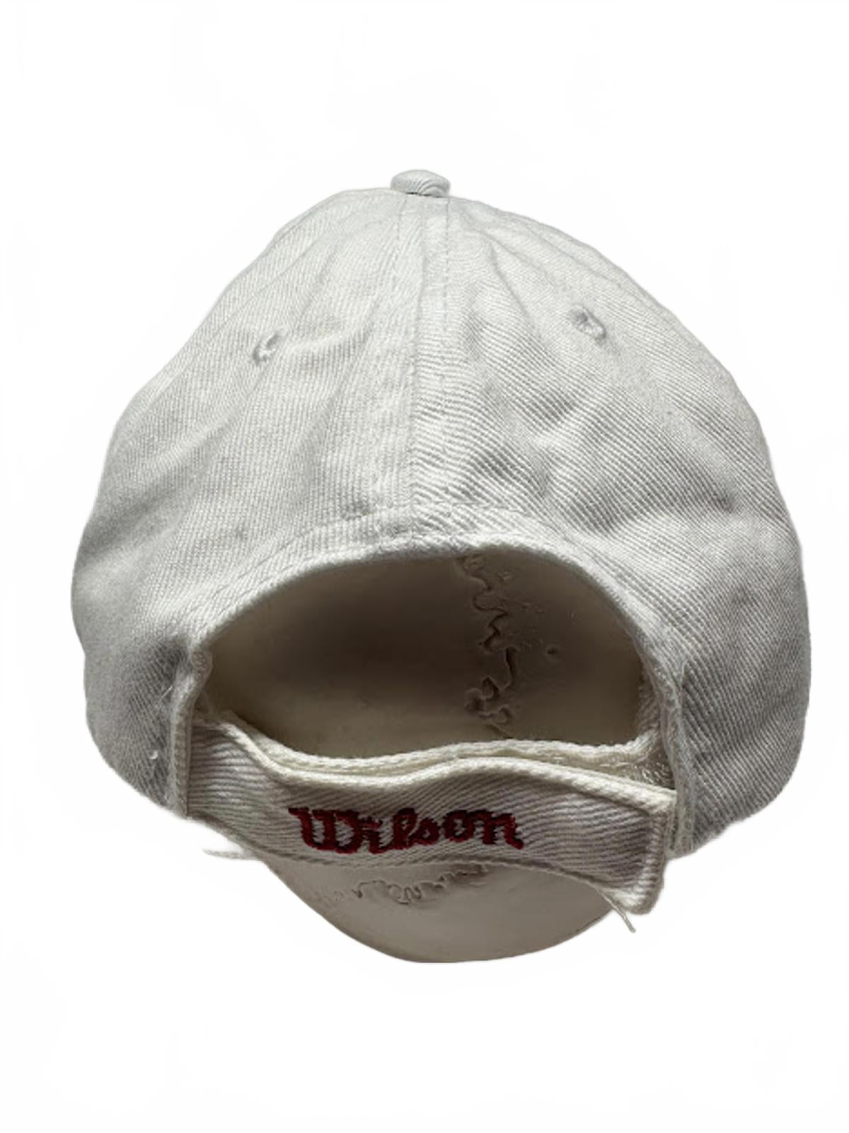 Wilson White Cotton Strapback Tennis Hat